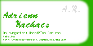 adrienn machacs business card